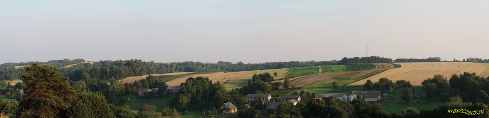 Kraszczady, wieś Bobrowe, pagóry, panorama