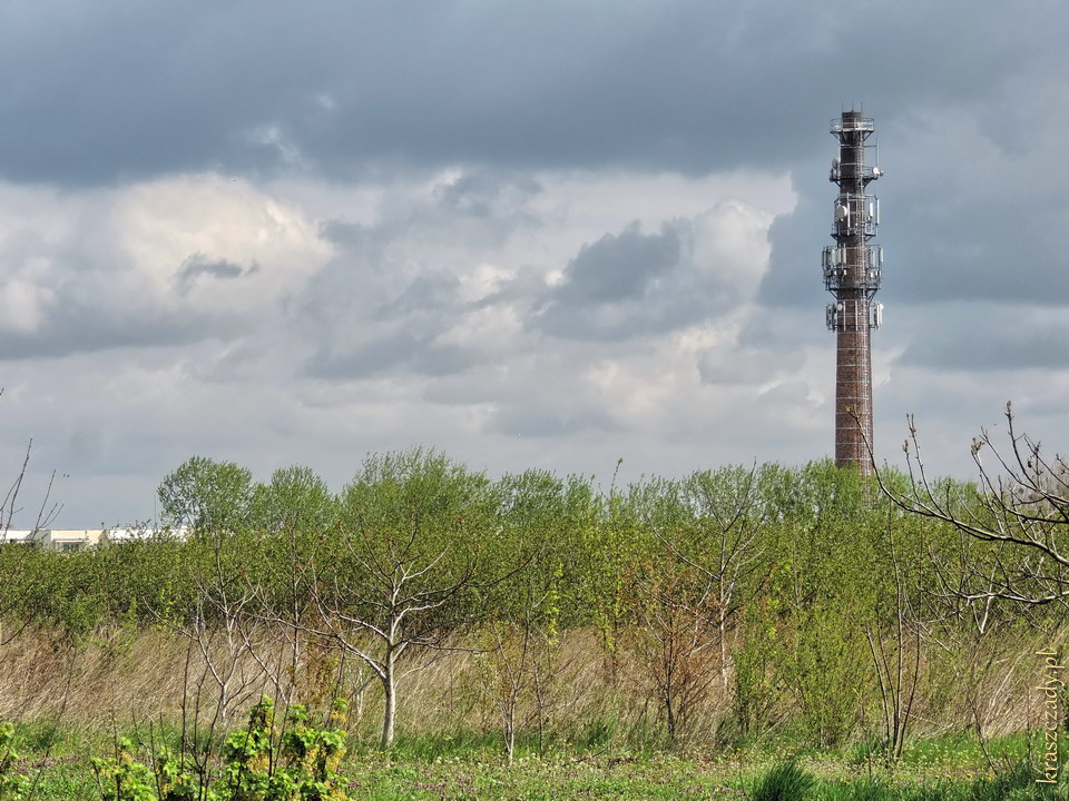 Anteny GSM na kominie krasnostawskiej ciepłowni