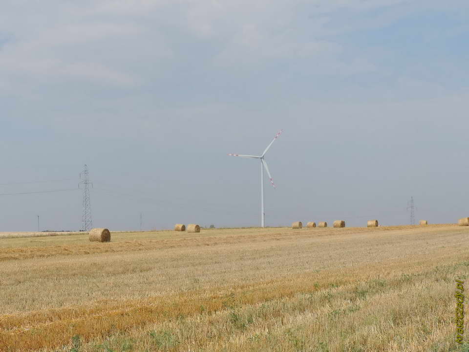 Elektrownia wiatrowa na obrzeżach Ciechanowa, powiat ciechanowski, województwo mazowieckie.